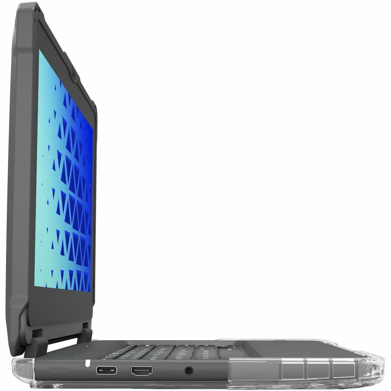 MAXCases Extreme Shell-FL for Dell 3100/3110/3120 Chromebook 2:1 Convertible 11.6" (Grey)