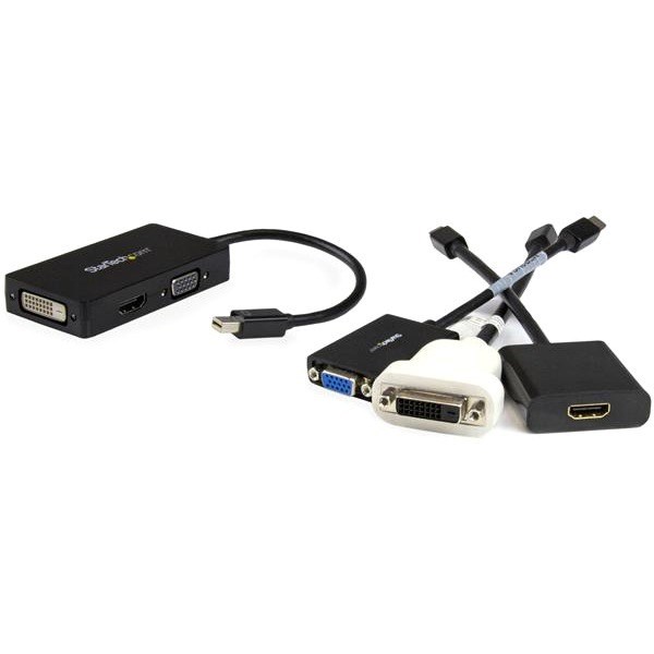 StarTech.com Mini DisplayPort Adapter - 3-in-1 - 1080p - Monitor Adapter - Mini DP to HDMI / VGA / DVI Adapter Hub