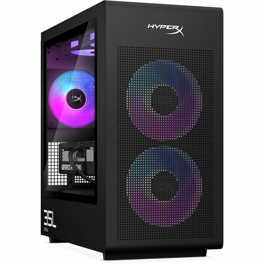 HyperX OMEN 35L GT18-0000 GT18-0000a Gaming Desktop Computer - Intel Core Ultra 7 Series 2 270K PLUS - 32 GB - 2 TB PCI Express NVMe 4.0 SSD - Shadow Black