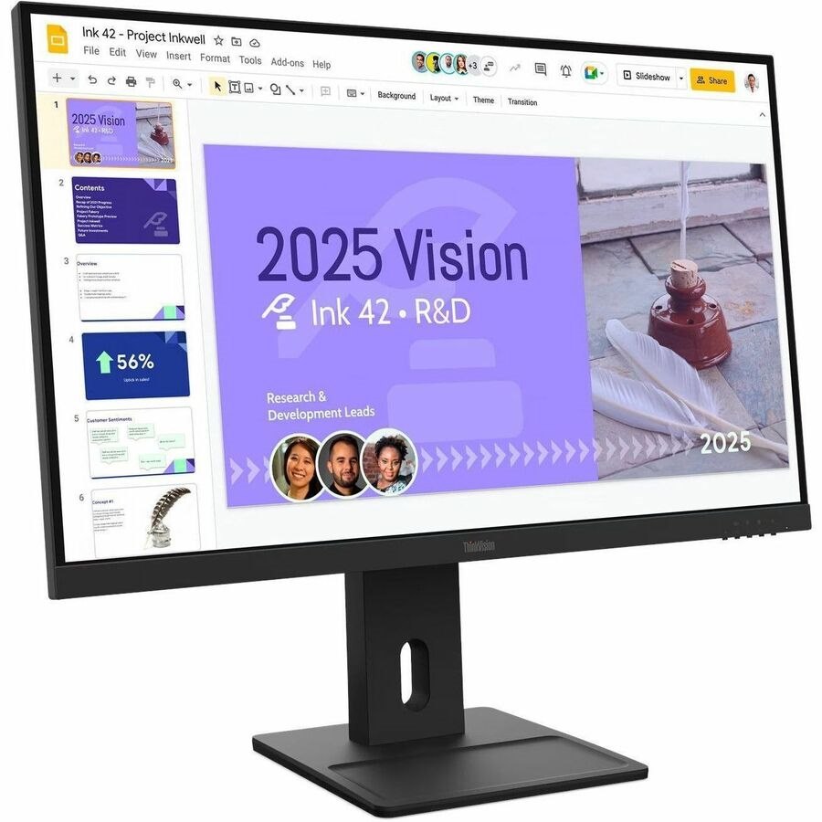 Lenovo ThinkVision E27Q-40 27" Class WQHD LED Monitor - 16:9 - Raven Black