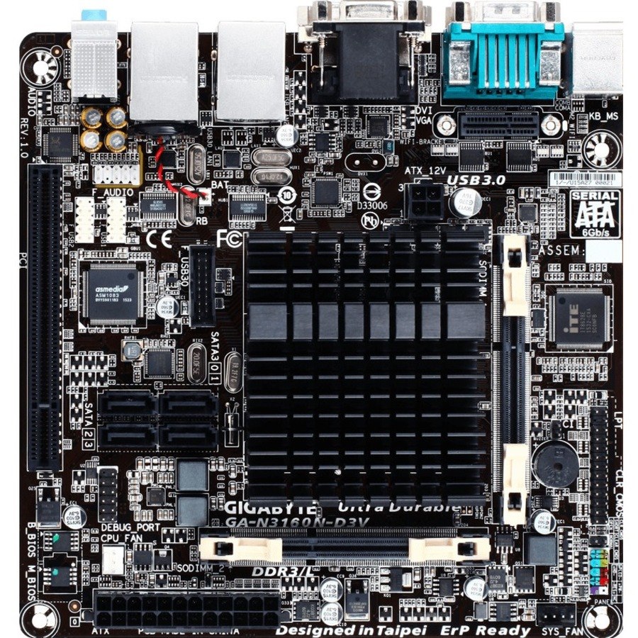 Gigabyte Ga-N3160n-D3v N3160 Mitx