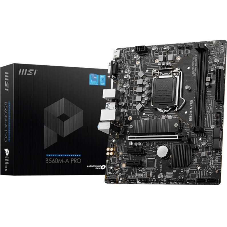 MSI B560M-A PRO Desktop Motherboard - Intel B560 Chipset - Socket LGA-1200 - Intel Optane Memory Ready - Micro ATX