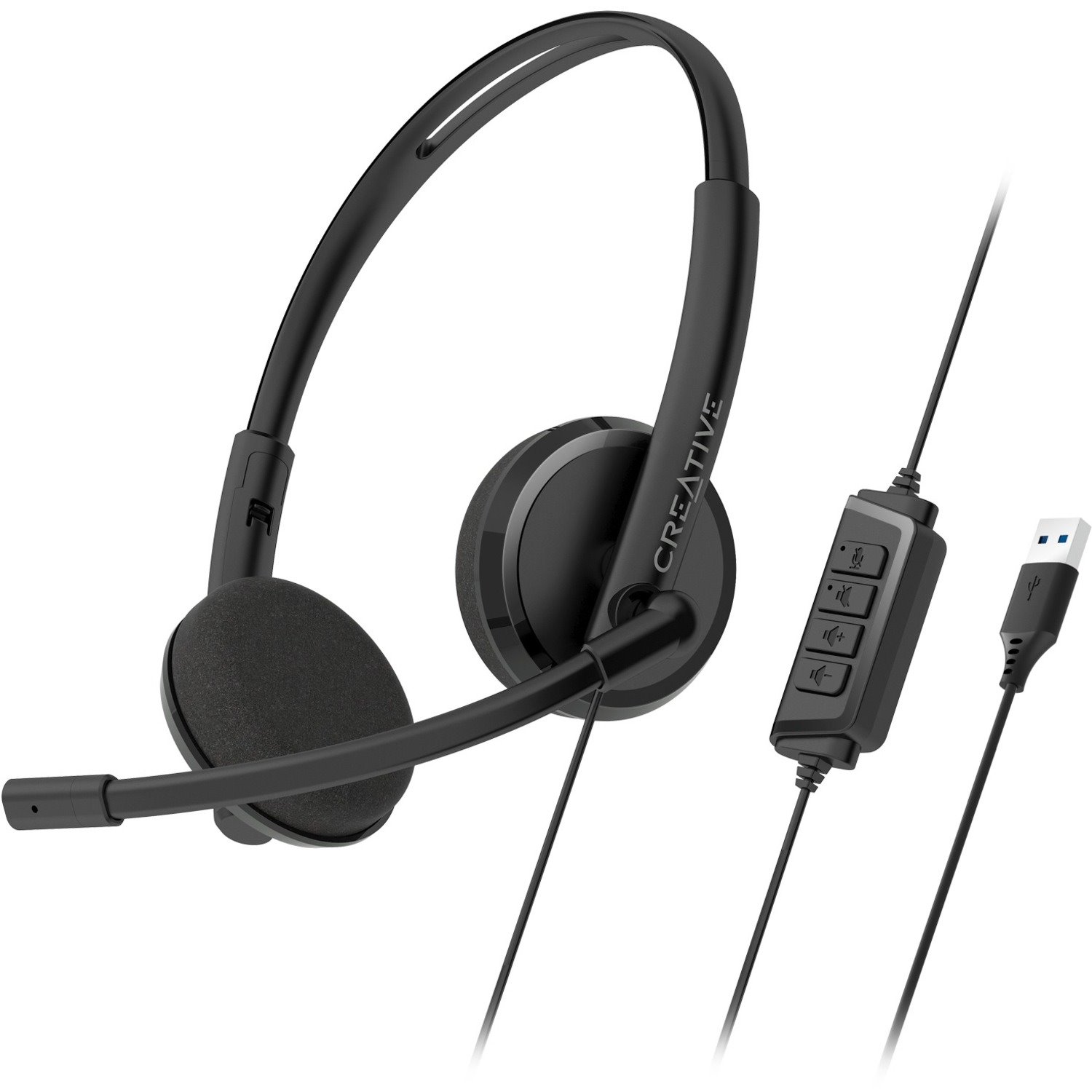 Creative HS-220 USB Headset with Noise-Cancelling Mic and Inline Remote