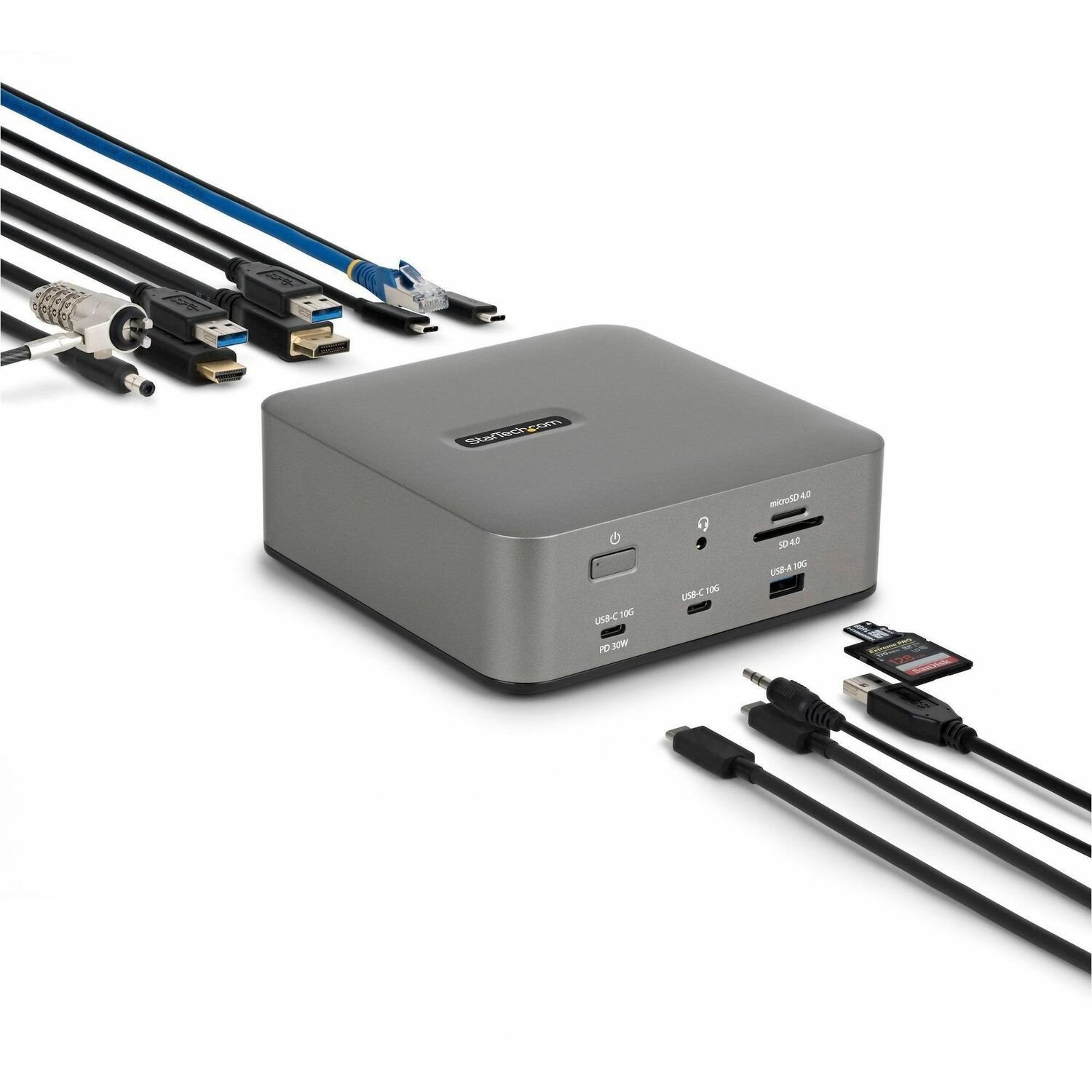 StarTech.com Thunderbolt 5 Docking Station, DP/HDMI, Triple Monitor Dock up to 4K 144Hz or Dual 8K 60Hz, 5x USB Ports/140W Laptop Charging