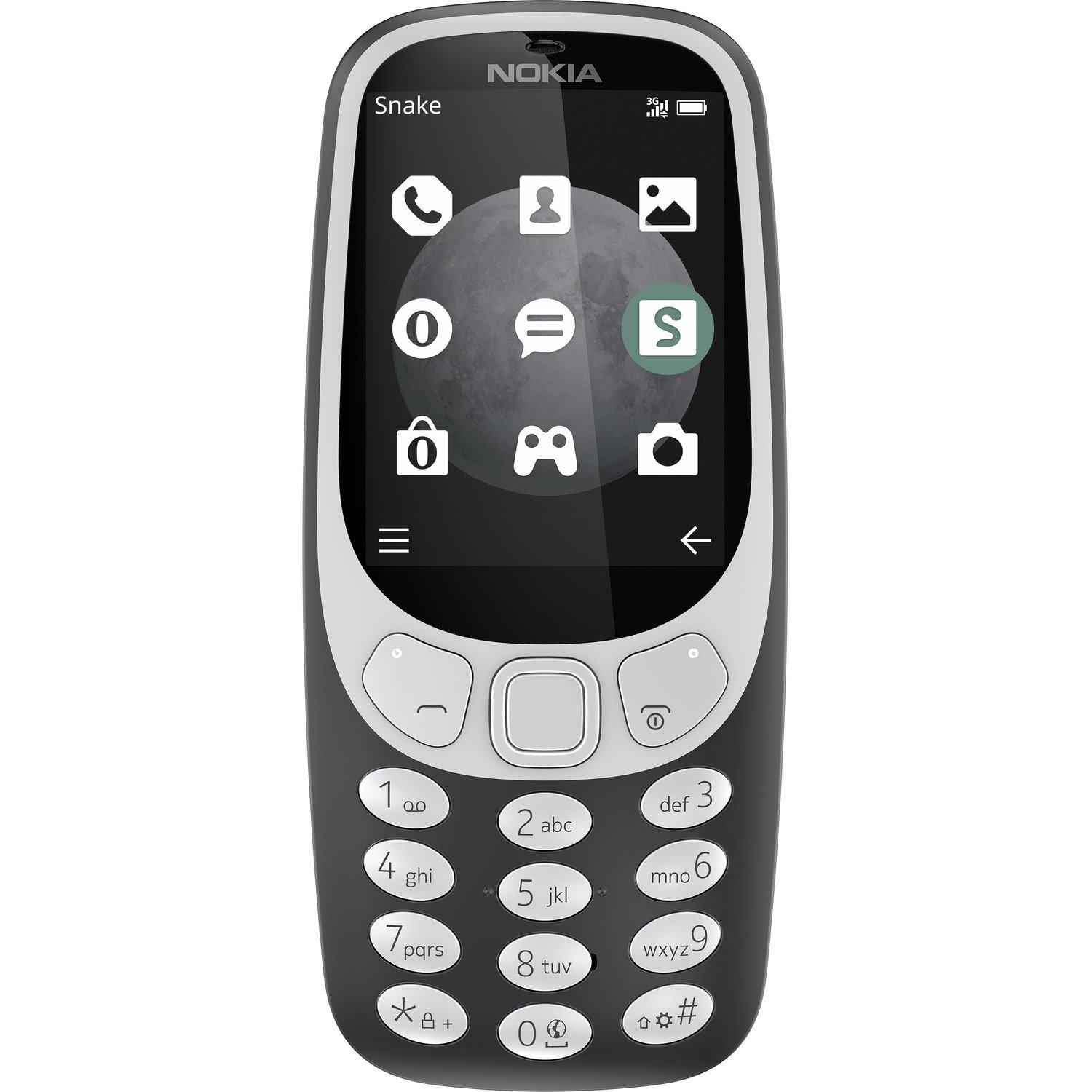 Nokia 3310 Feature Phone - 6.1 cm (2.4") Active Matrix TFT LCD QVGA 320 x 240 - 3G - Charcoal