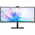 Samsung ViewFinity S6 S34C654VAN 34" Class Webcam UW-QHD Curved Screen LCD Monitor - 21:9 - Black