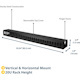StarTech.com Vertical Cable Organizer with Finger Ducts - Vertical Cable Management Panel - Rack-Mount Cable Raceway - 20U - 3 ft.