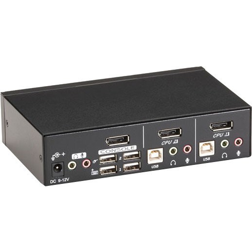 Black Box ServSwitch KVM Switch DT DisplayPort with USB and Audio, 2-Port