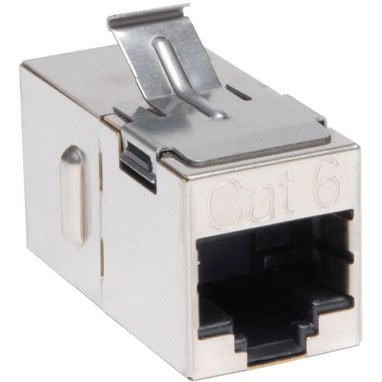 Eaton Tripp Lite Series Cat6 Straight Through Modular Shielded In-line Snap-in Coupler (RJ45 F/F), TAA