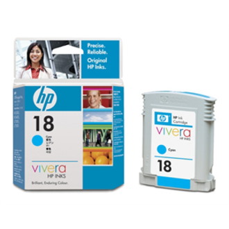 HP 18 Original Inkjet Ink Cartridge - Cyan Pack