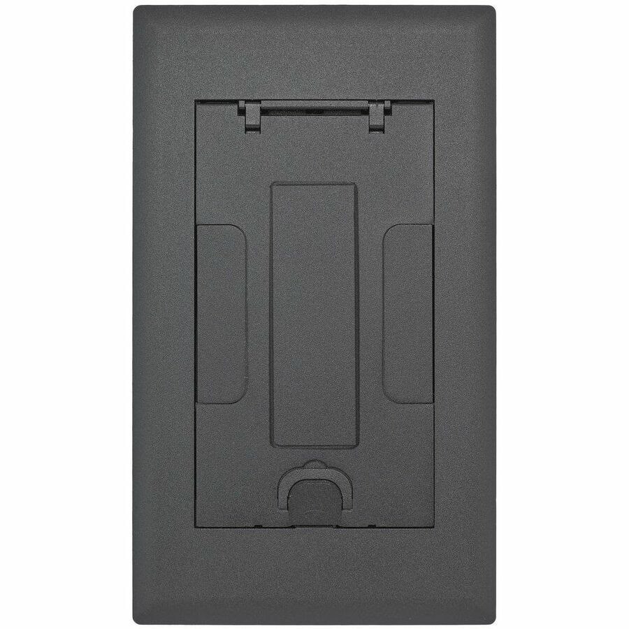 Hubbell Premise Wiring 2-Gang AFB Series, Cover Assembly, Black Powder Paint Finish with Floor Insert