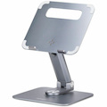 StarTech.com Telescopic Laptop Stand, 360 Swivel Base, Rotating Computer Riser for Desk, Adjustable Height/Tilt, Max 11lb/5kg, Aluminum