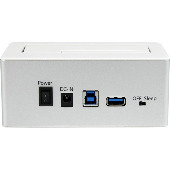 StarTech.com USB 3.0 SATA Hard Drive Docking Station SSD / HDD with integrated Fast Charge USB Hub and UASP For SATA 6 Gbps - White