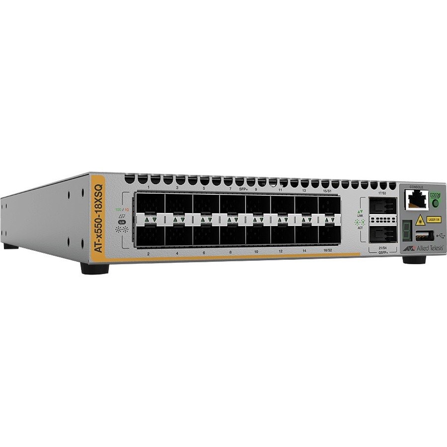 Allied Telesis x550 x550-18XSQ Manageable Layer 3 Switch - 10 Gigabit Ethernet
