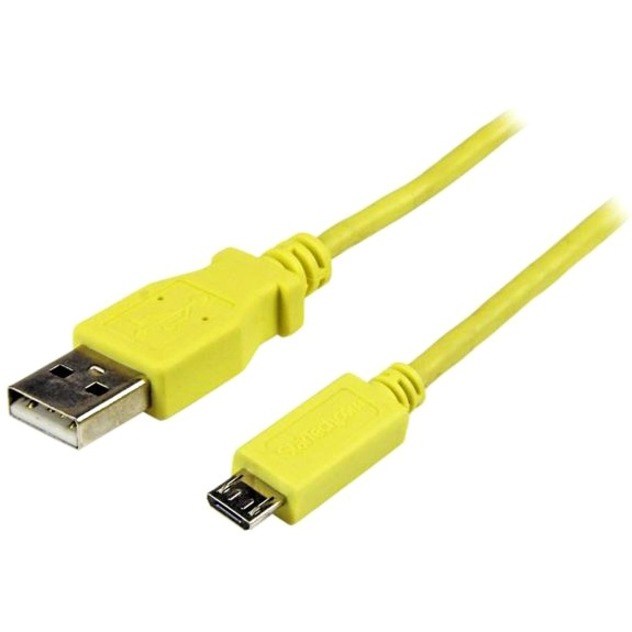 StarTech.com 1m Yellow Mobile Charge Sync USB to Slim Micro USB Cable for Smartphones and Tablets - A to Micro B M/M