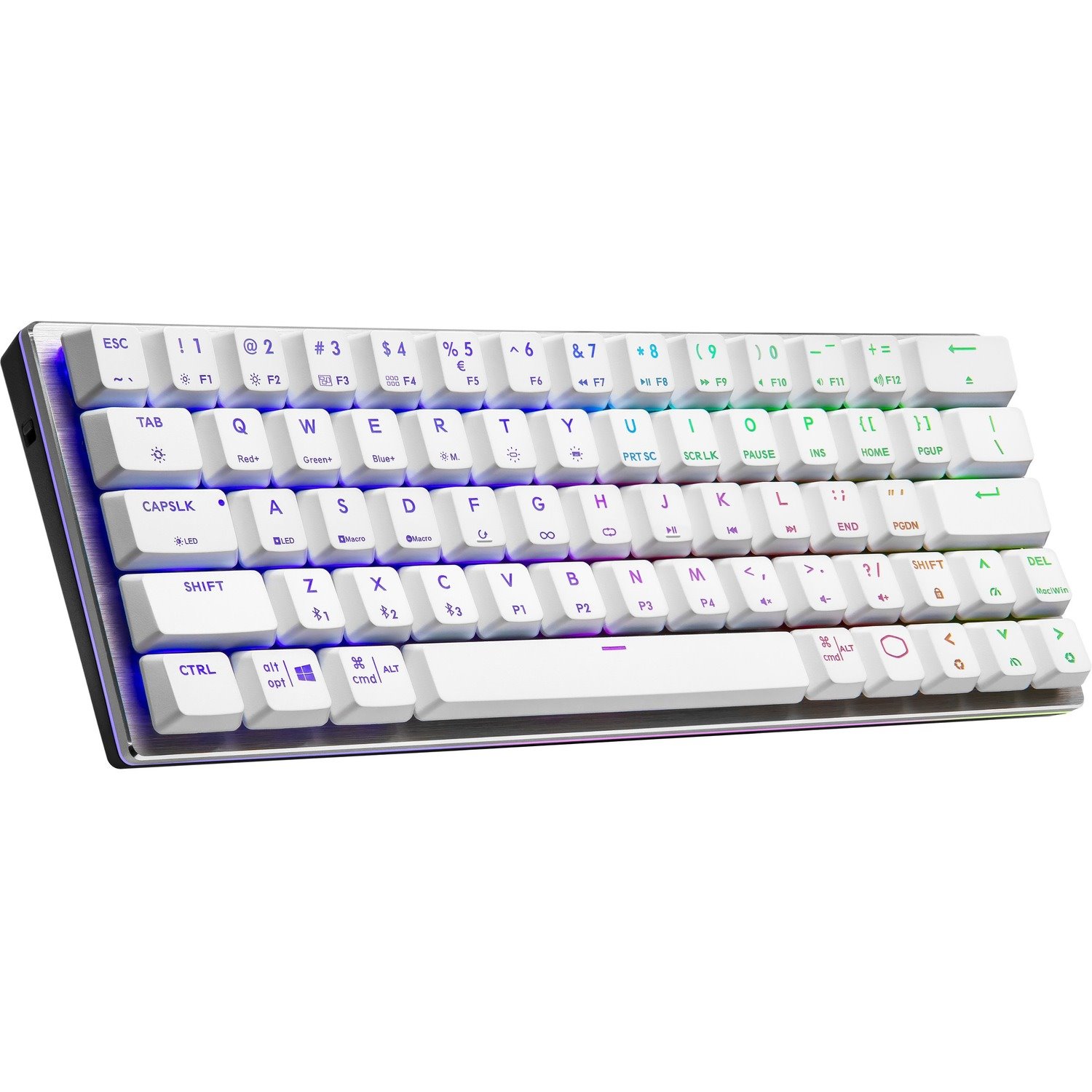 Cooler Master SK622 Gaming Keyboard - Wired/Wireless Connectivity - USB 2.0 Type A Interface - White