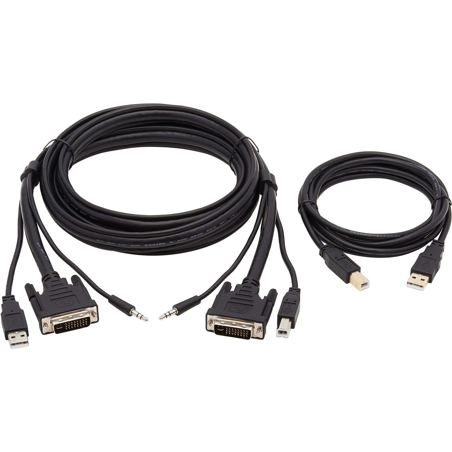 Eaton Tripp Lite Series DVI KVM Cable Kit - DVI, USB, 3.5 mm Audio (3xM/3xM) + USB (M/M), 6 ft. (1.83 m)