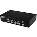 StarTech.com 4 Port DVI + USB KVM Switch with Audio - KVM switch - USB 2.0 Hub - 2 ports - 1 local user - 1U
