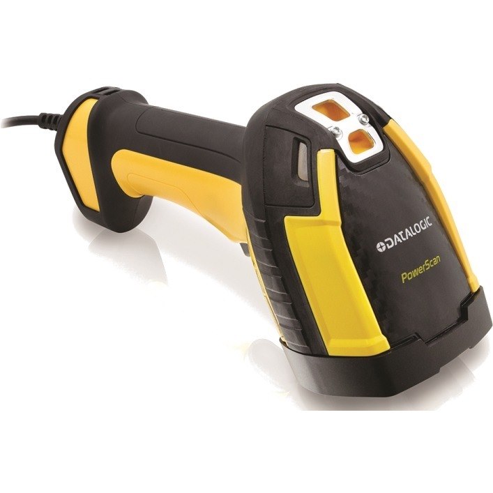 Datalogic PowerScan PD9630 Rugged Manufacturing, Asset Tracking, Warehouse, Logistics, Picking, Sorting, Inventory Handheld Barcode Scanner Kit - Cable Connectivity - Yellow