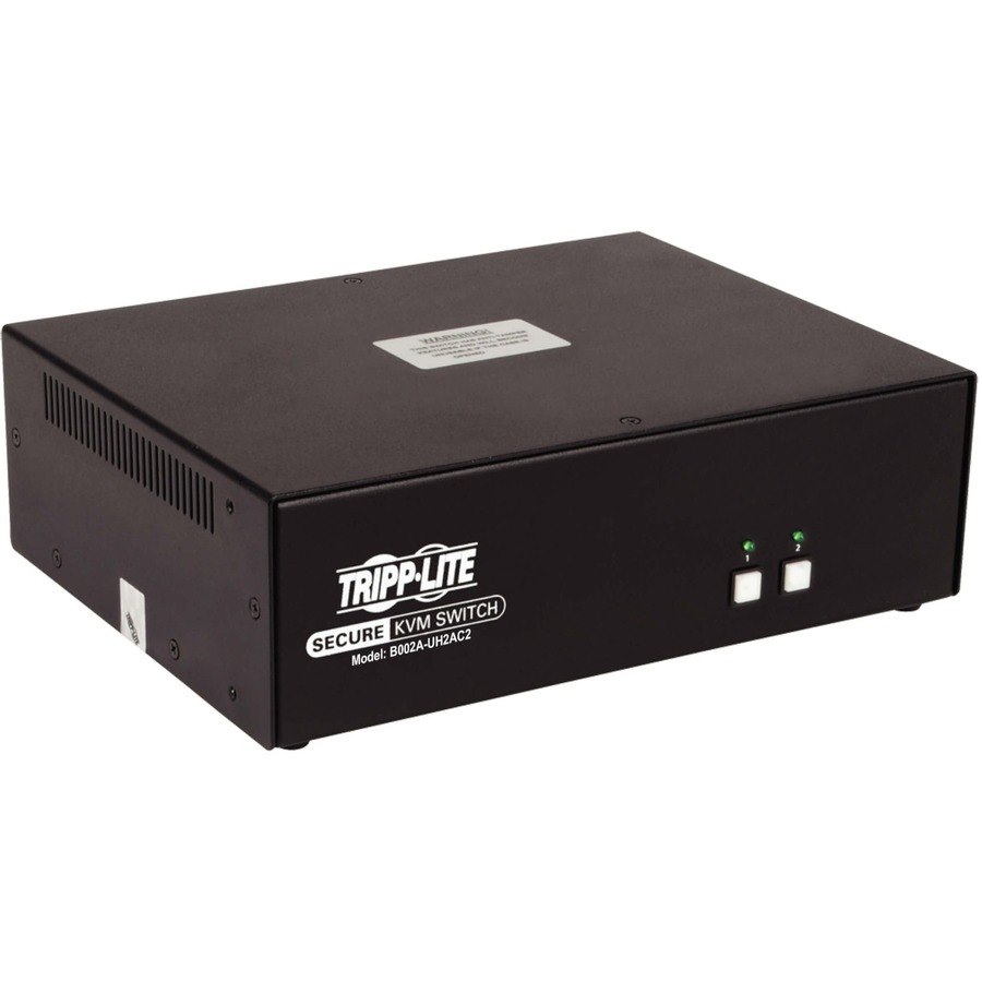 Tripp Lite by Eaton Secure KVM Switch, 2-Port, Dual-Monitor, HDMI, 4K, NIAP PP3.0, Audio, CAC, TAA