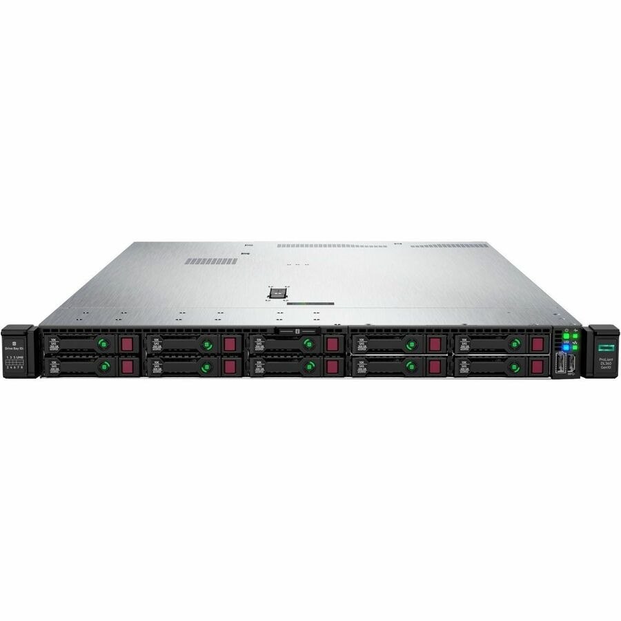 HPE ProLiant DL360 G10 1U Rack-mountable Server - Intel Xeon Silver 4208 2.10 GHz - 64 GB RAM - 4.32 TB SSD - Serial ATA, Serial Attached SCSI (SAS) Controller