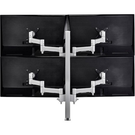 Atdec Modular AWMS-4-4675-H-S Desk Mount for Monitor, Flat Panel Display, Curved Screen Display - Silver