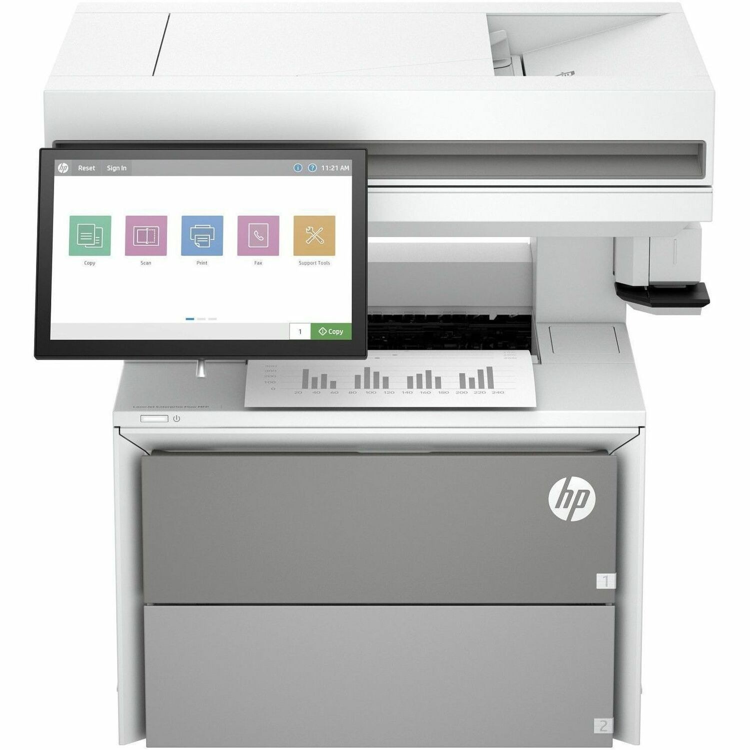 HP LaserJet Enterprise 5602zfw Wired Laser Multifunction Printer - Monochrome