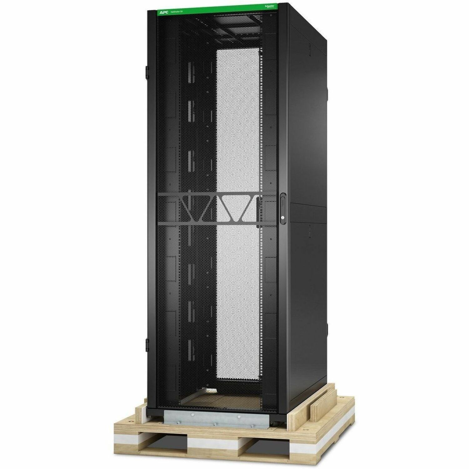 Schneider Electric NetShelter SX, Server Rack Enclosure Gen 2, Shock Packaging, 2500 lbs, Black, 42U x 750W x 1200D