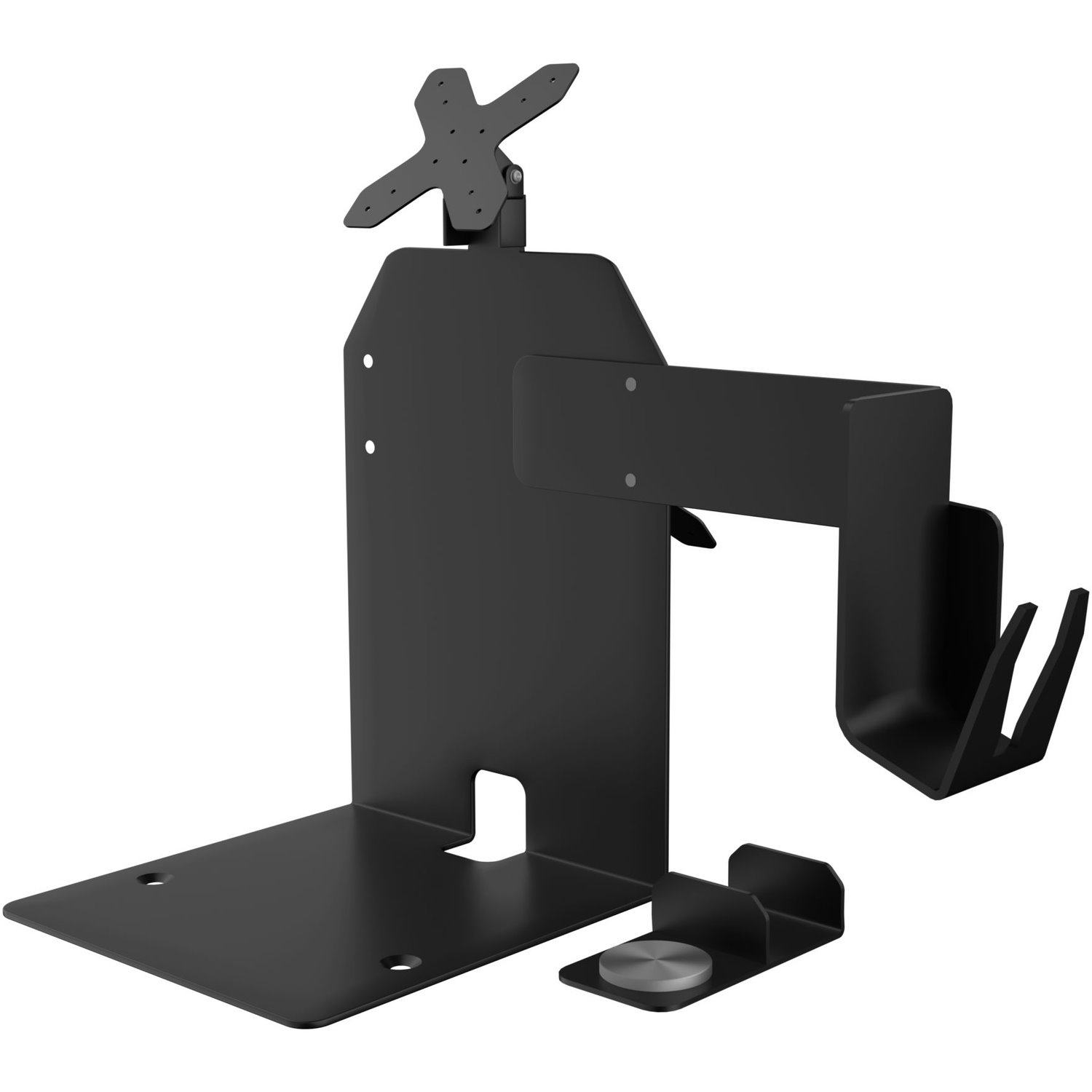 CTA Digital VESA Dual Plate POS Station with Printer Stand, Magnetic Scanner Holder, Card Reader Holder