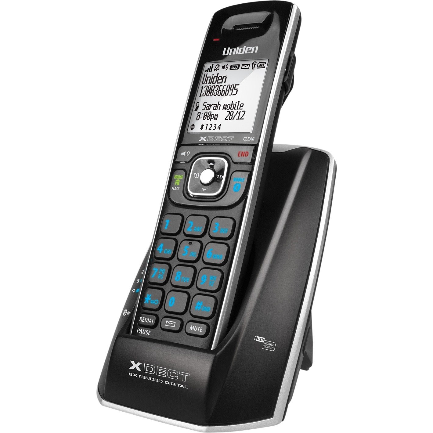 Uniden XDECT 8315 XDECT/Bluetooth Cordless Phone - Black