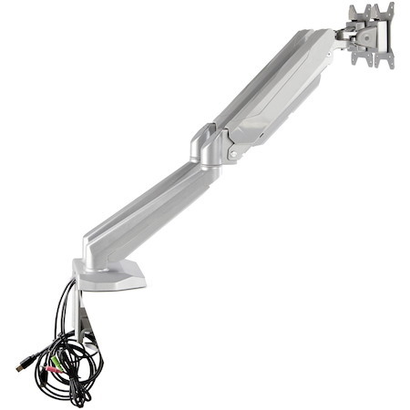 StarTech.com Desk Mount Dual Monitor Arm with USB & 3.5mm Audio, Desk Clamp Ergonomic VESA Mount for up to 32" (17.6lb/8kg) Displays