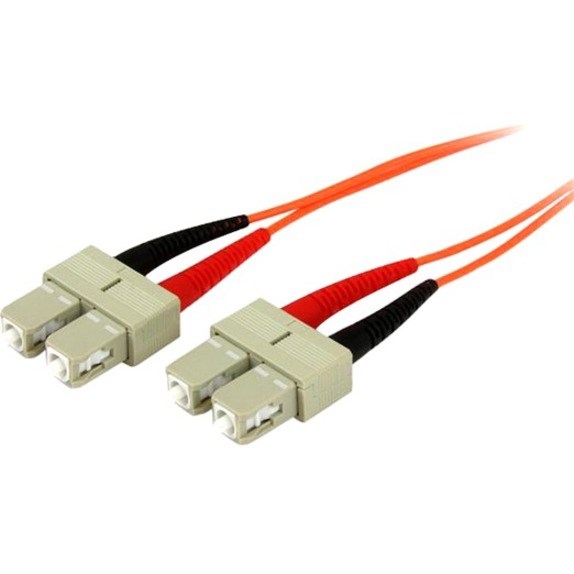 StarTech.com 5m Fiber Optic Cable - Multimode Duplex 50/125 - OFNP Plenum - SC/SC - OM2 - SC to SC Fiber Patch Cable