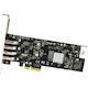 StarTech.com 4 Port PCI Express (PCIe) SuperSpeed USB 3.0 Card Adapter w/ 2 Dedicated 5Gbps Channels - UASP - SATA / LP4 Power
