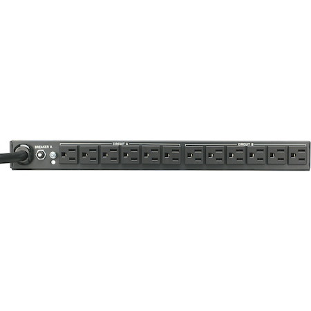 Eaton Tripp Lite Series 2.9kW Single-Phase 120V Basic PDU, 24 NEMA 5-15R Outlets, NEMA L5-30P Input, 15 ft. (4.57 m) Cord, 1U Rack-Mount