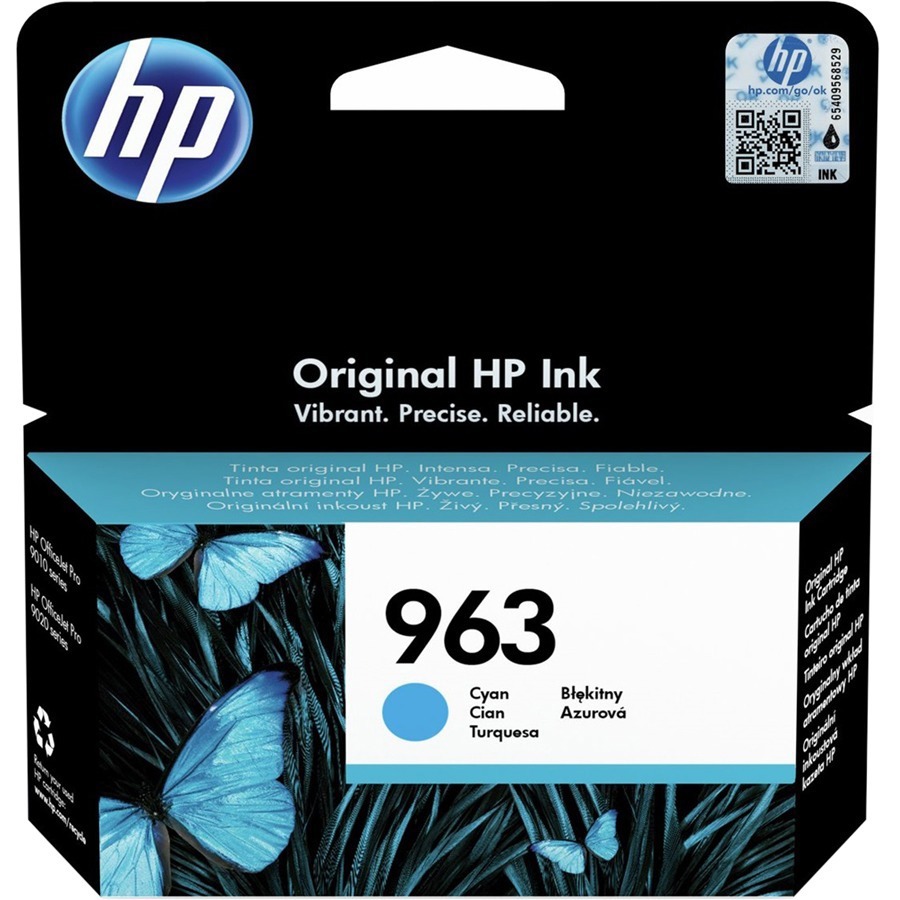 HP 963 Original Standard Yield Inkjet Ink Cartridge - Cyan - 1 Pack