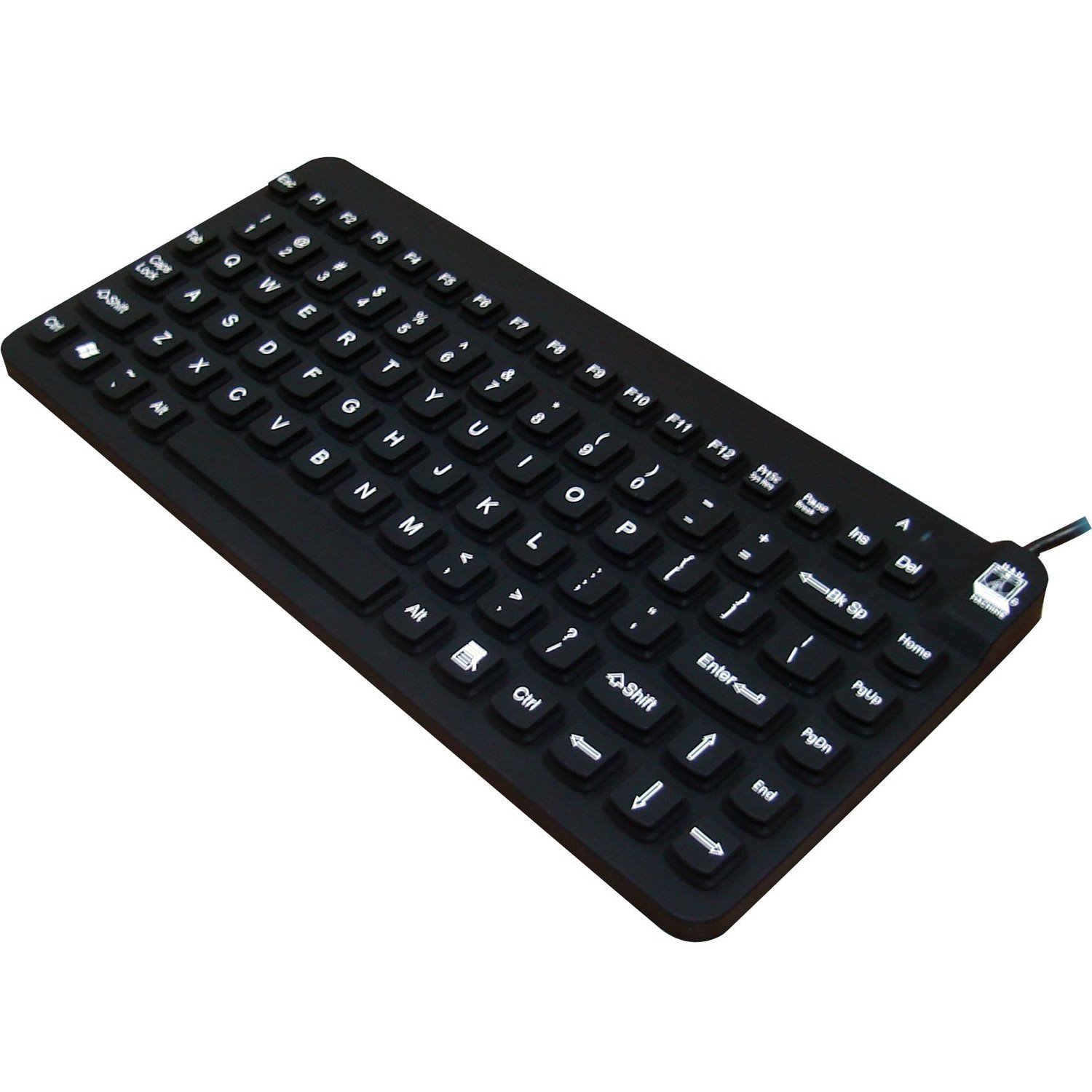 Man & Machine Premium Waterproof Disinfectable Silent 12" Keyboard