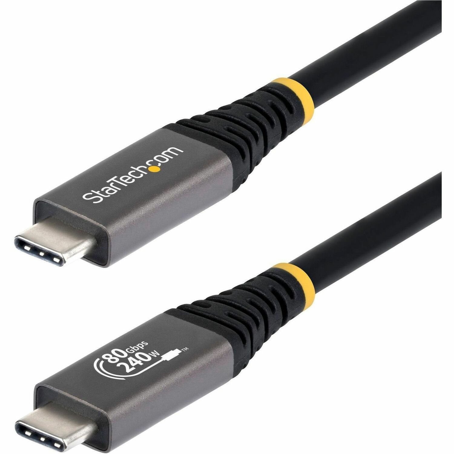 StarTech.com 1m USB4 Kabel, 80Gbps, USB-IF Gecertificeerde USB-C Kabel, 240W PD, 8K 120Hz/4K 240Hz, DP2.1 DP80, Thunderbolt 4 Compatibel