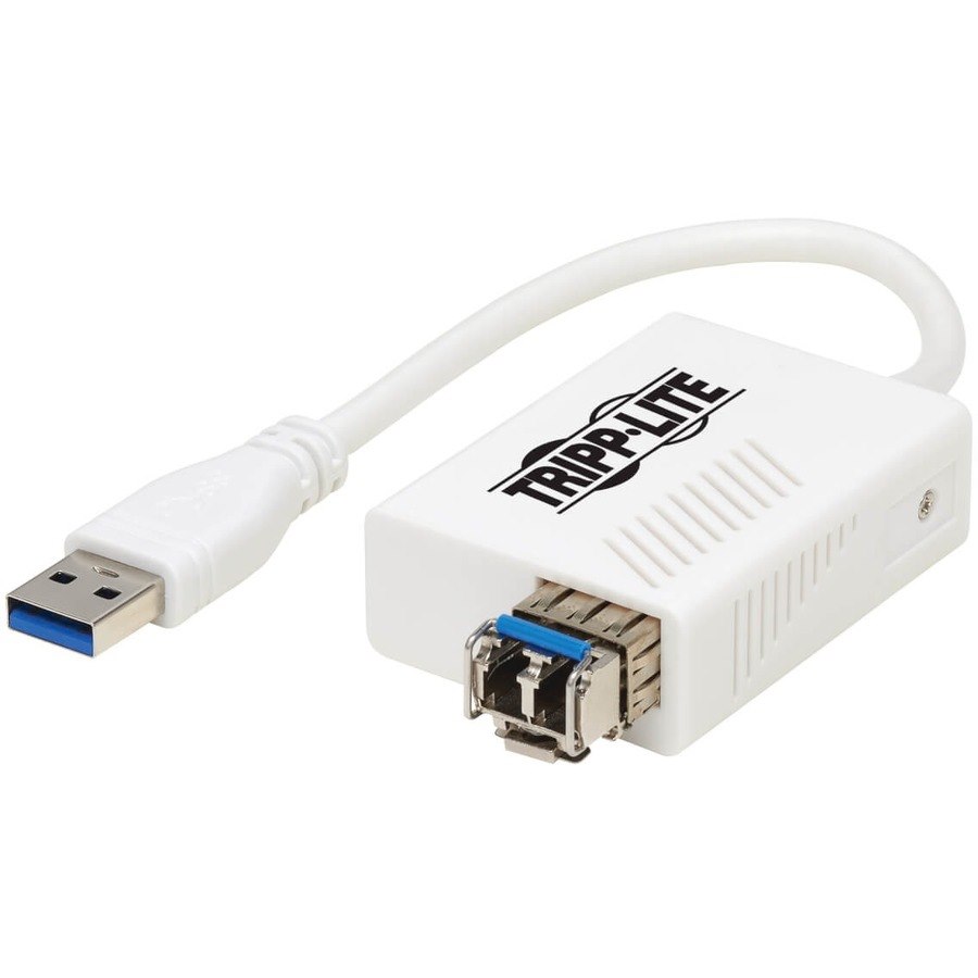 Eaton Tripp Lite Series USB 3.0 Singlemode Fiber Optic Transceiver Ethernet Adapter, 10/100/1000 Mbps, 1310nm, 5km, LC