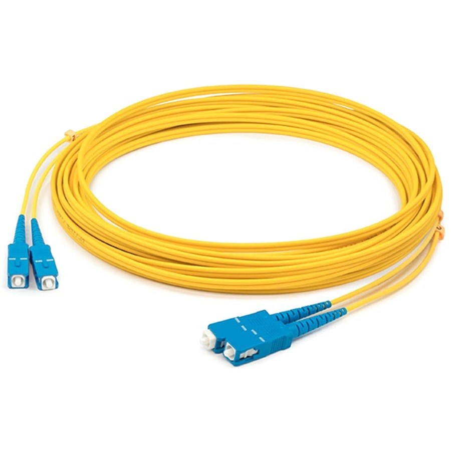 AddOn 12m SC to SC Yellow OS2 Duplex LSZH SMF Fiber Patch Cable