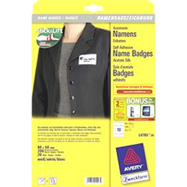 Zweckform Stick&Lift L4785 Name Badge Label