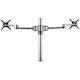 Atdec Desk Mount for LCD Display - Silver, Black