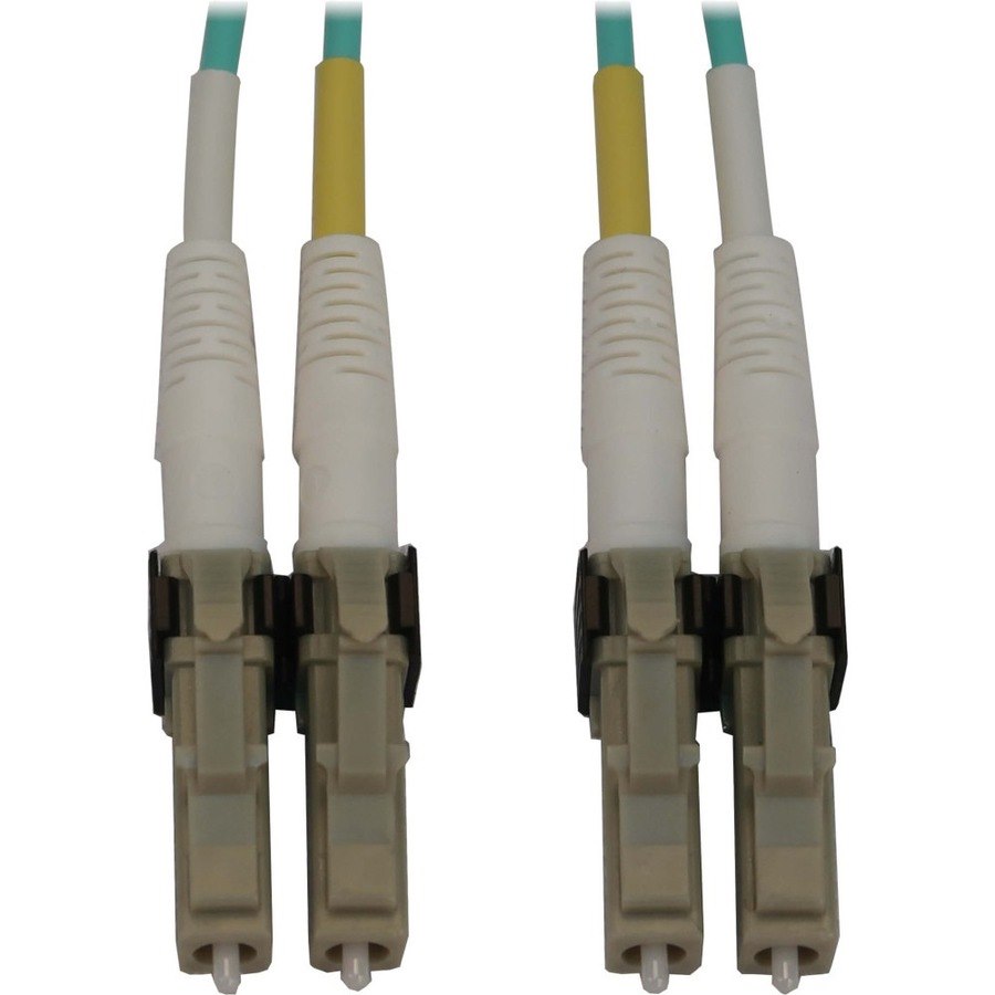 Eaton Tripp Lite Series 400G Multimode 50/125 OM3 Switchable Fiber Optic Cable (Duplex LC-PC M/M), LSZH, Aqua, 3 m (9.8 ft.)