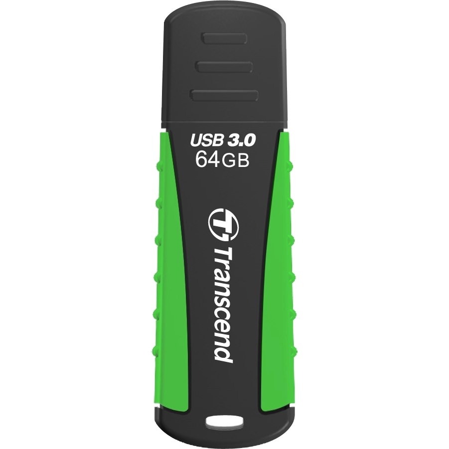 Transcend JetFlash 810 64 GB USB 3.0 Flash Drive - Black, Green