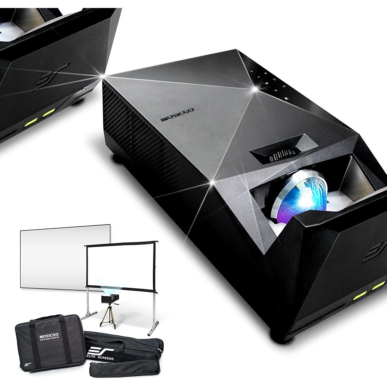 EliteProjector MosicGO MGS-AR100W Ultra Short Throw DLP Projector - 16:9 - Portable - Black