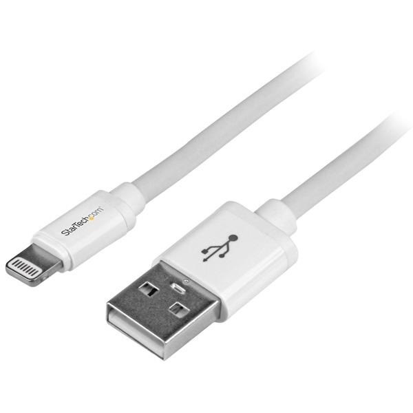 StarTech.com 2m (6ft) Long White AppleÂ&reg; 8-pin Lightning Connector to USB Cable for iPhone / iPod / iPad