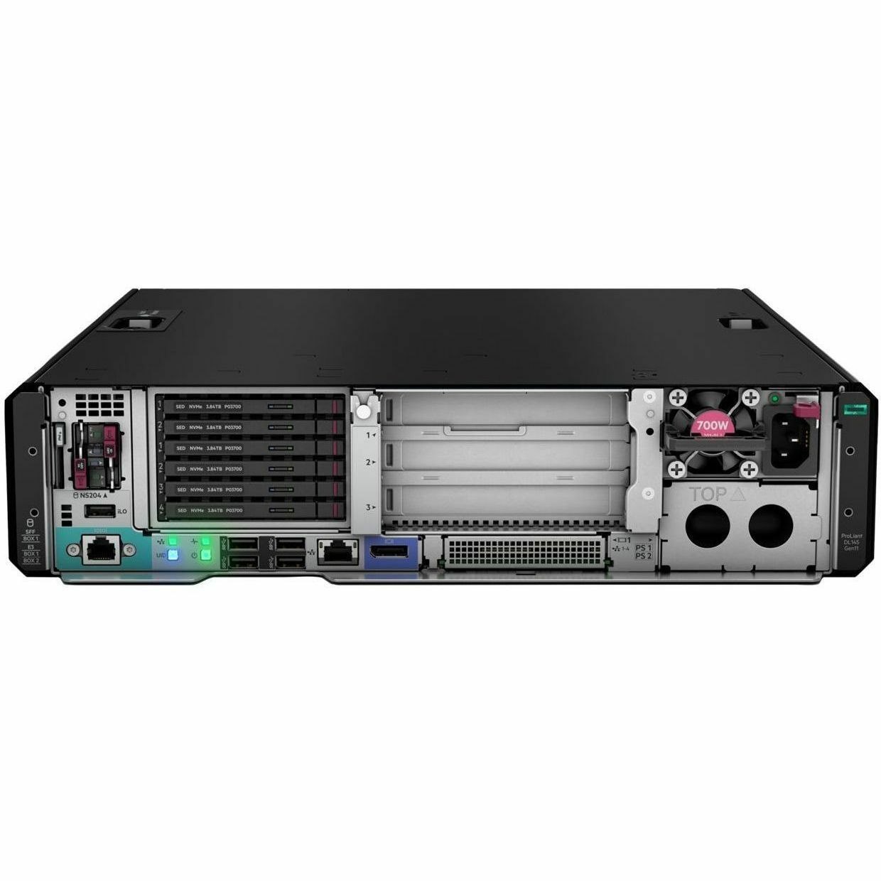 HPE ProLiant DL145 Gen11 2U Rack Server - 1 x AMD EPYC 8024P 2.40 GHz - 16 GB RAM - 480 GB SSD - (1 x 480GB) SSD Configuration - Serial ATA/600 Controller