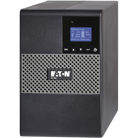 Eaton 5P 1000VA 770W 120V Line-Interactive UPS, 5-15P, 8x 5-15R Outlets, True Sine Wave, Cybersecure Network Card Option, Tower