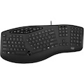 Adesso Tru-Form 160 Rugged Keyboard - Cable Connectivity - USB Interface - Scroll Wheel - English (US) - Black