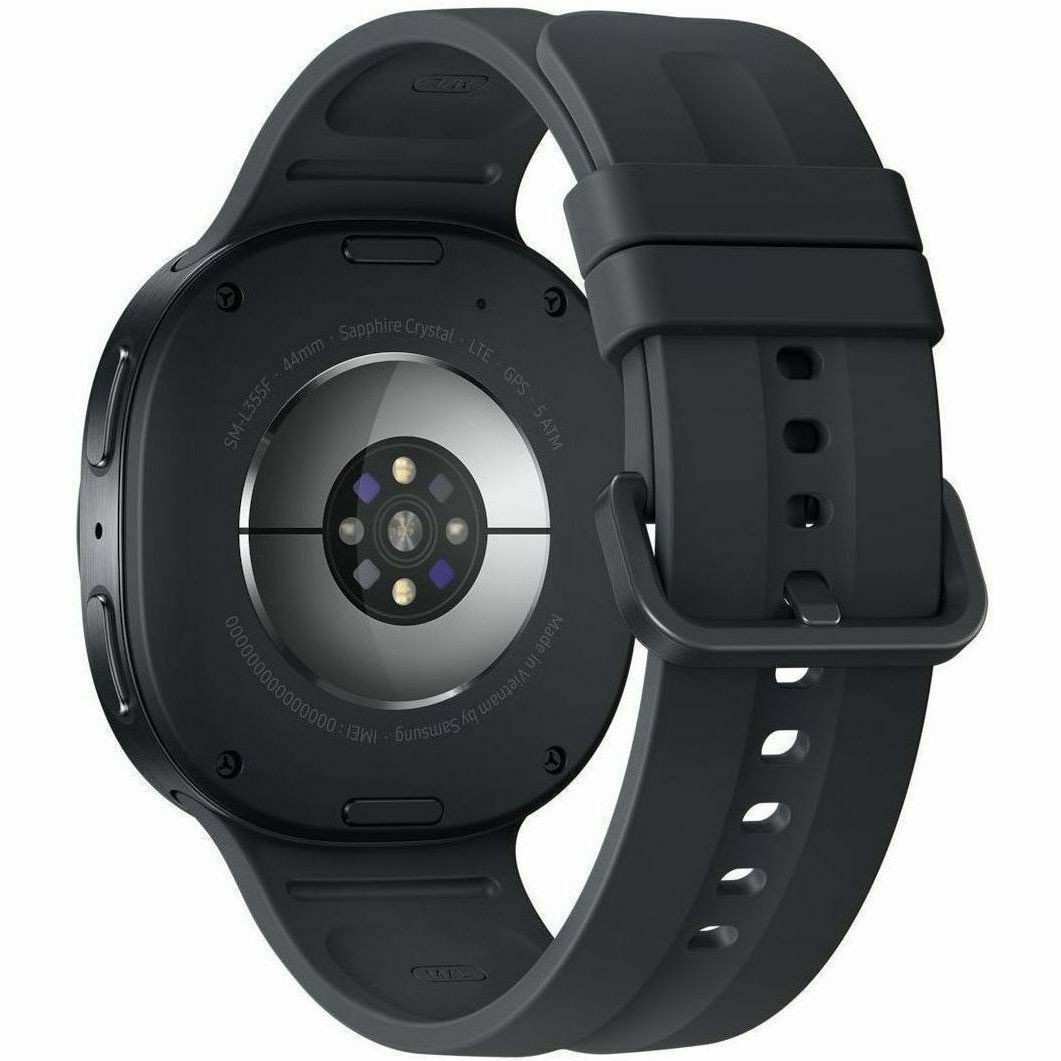 Samsung Galaxy Watch9 SM-L355F Smart Watch - 46 mm Case Height - 43.70 mm Case Width - Graphite Body Color - Black Band Color - Armor Aluminum Case Material - Wireless LAN - 4G - LTE, UMTS