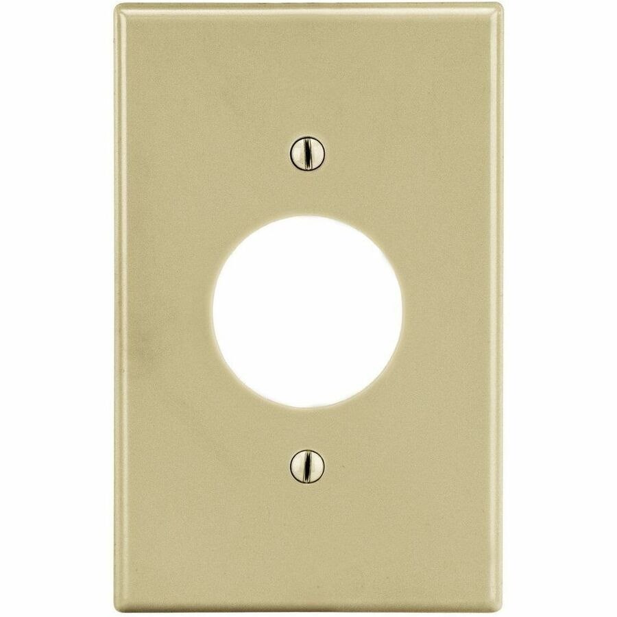 Bryant Wallplate, Mid-Size 1-Gang, 1.40" Opening, Ivory